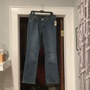 Seven7 Women's Boot Cut Jeans in Dark Blue